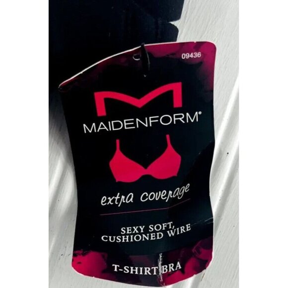Maidenform T Shirt Bra Extra Coverage Size 38DD Style 09436 Black NWT - Picture 4 of 5